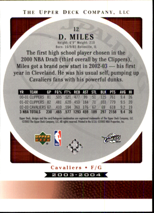 2003/2004 Standing O (Upper Deck) Basketball Part 1 Main Set - Picture 25 of 231