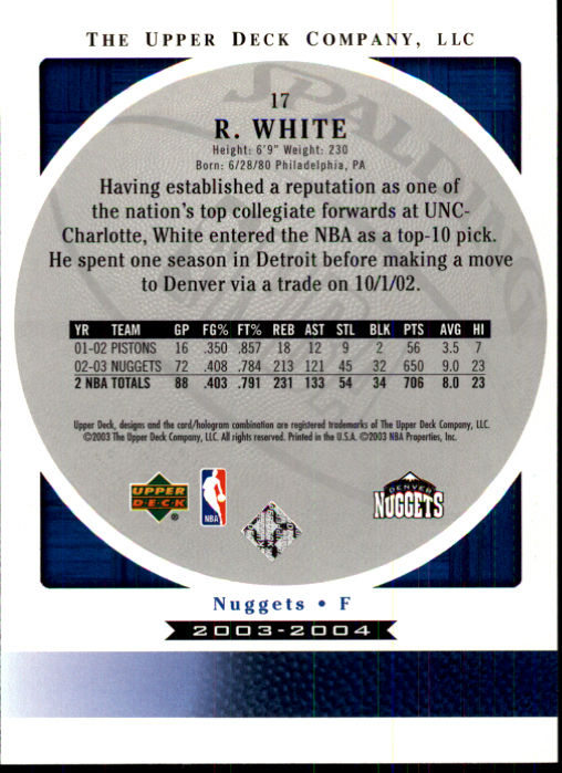 2003/2004 Standing O (Upper Deck) Basketball Part 1 Main Set - Picture 35 of 231