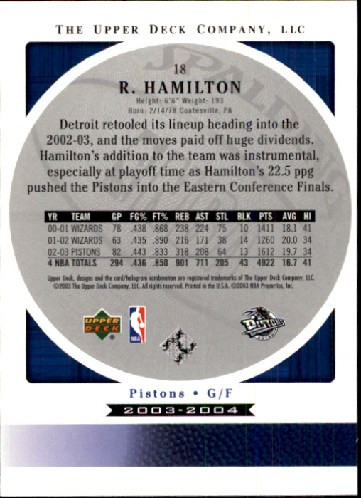 2003/2004 Standing O (Upper Deck) Basketball Part 1 Main Set - Picture 37 of 231