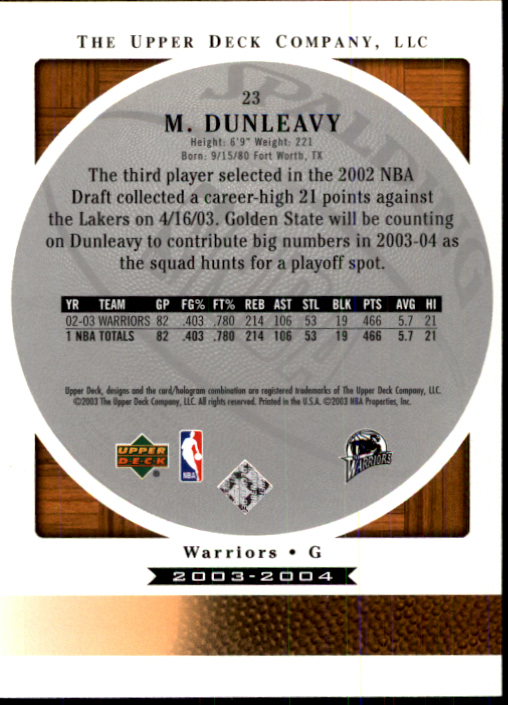 2003/2004 Standing O (Upper Deck) Basketball Part 1 Main Set - Picture 47 of 231
