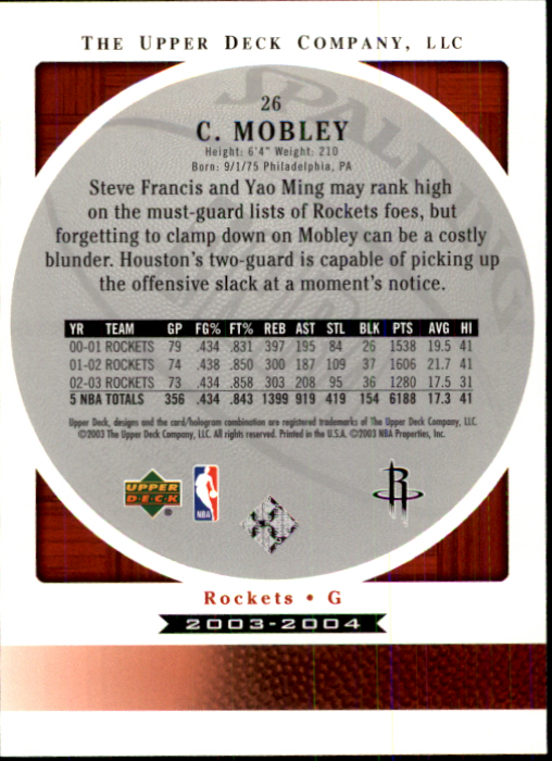 2003/2004 Standing O (Upper Deck) Basketball Part 1 Main Set - Picture 53 of 231