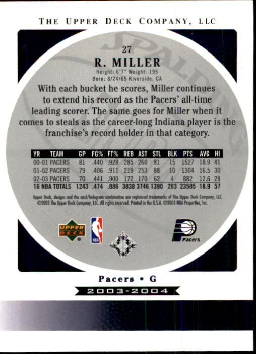 2003/2004 Standing O (Upper Deck) Basketball Part 1 Main Set - Picture 55 of 231