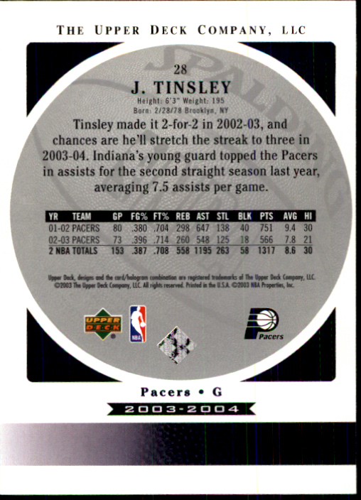 2003/2004 Standing O (Upper Deck) Basketball Part 1 Main Set - Picture 57 of 231
