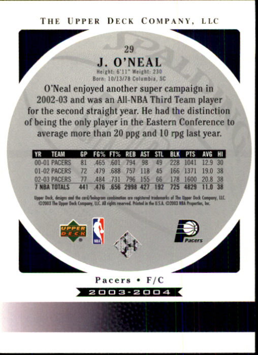 2003/2004 Standing O (Upper Deck) Basketball Part 1 Main Set - Picture 59 of 231