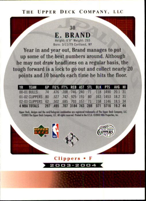 2003/2004 Standing O (Upper Deck) Basketball Part 1 Main Set - Picture 61 of 231