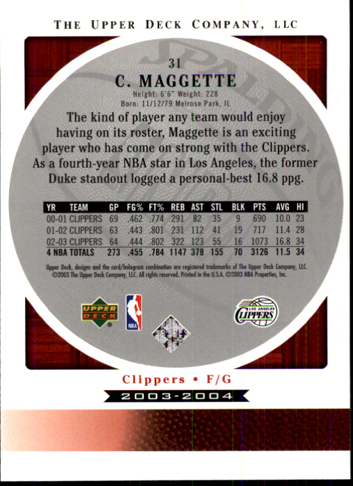 2003/2004 Standing O (Upper Deck) Basketball Part 1 Main Set - Picture 63 of 231