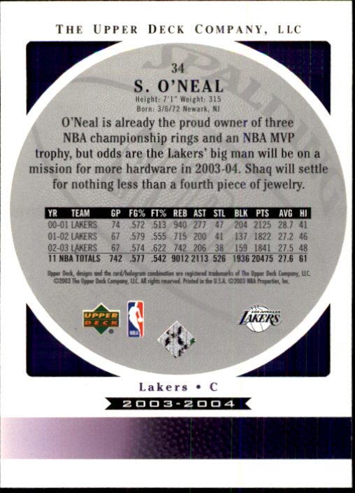 2003/2004 Standing O (Upper Deck) Basketball Part 1 Main Set - Picture 69 of 231