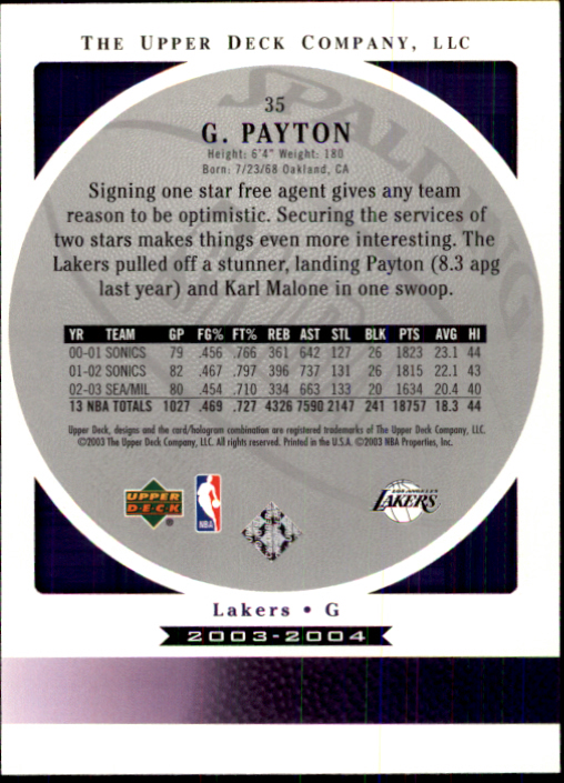2003/2004 Standing O (Upper Deck) Basketball Part 1 Main Set - Picture 71 of 231