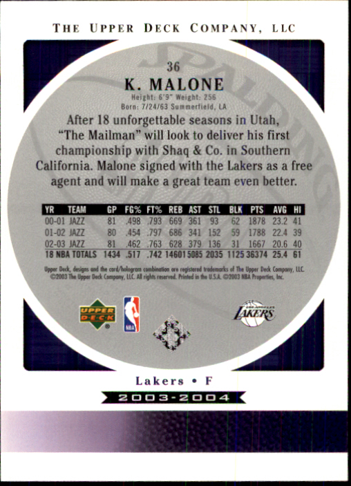 2003/2004 Standing O (Upper Deck) Basketball Part 1 Main Set - Picture 73 of 231
