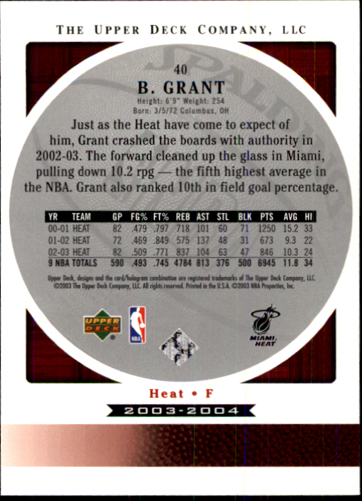 2003/2004 Standing O (Upper Deck) Basketball Part 1 Main Set - Picture 81 of 231
