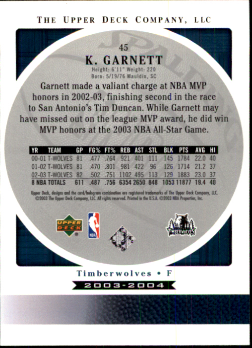 2003/2004 Standing O (Upper Deck) Basketball Part 1 Main Set - Picture 91 of 231