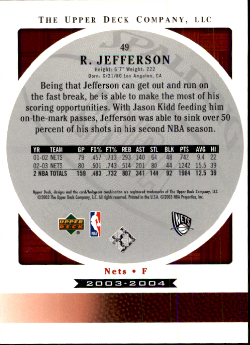 2003/2004 Standing O (Upper Deck) Basketball Part 1 Main Set - Picture 99 of 231