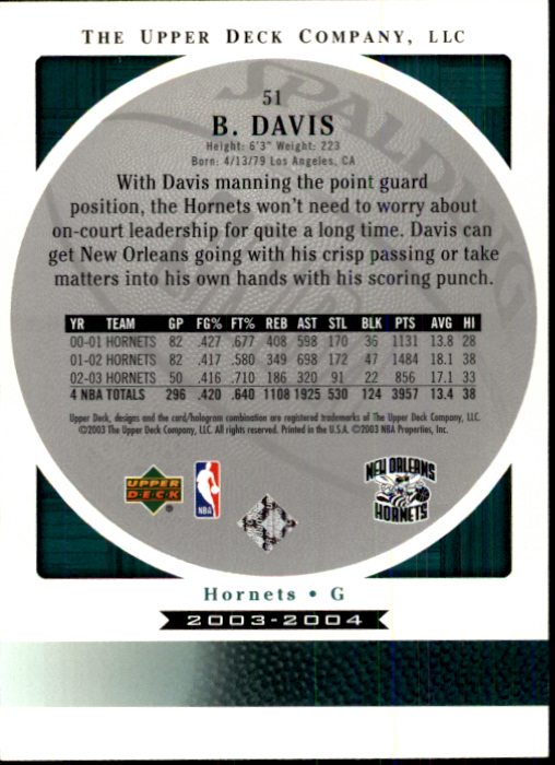 2003/2004 Standing O (Upper Deck) Basketball Part 1 Main Set - Picture 103 of 231