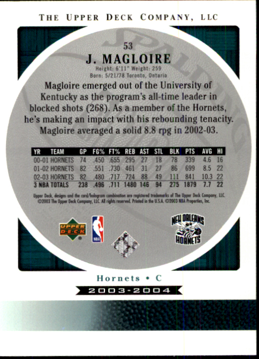 2003/2004 Standing O (Upper Deck) Basketball Part 1 Main Set - Picture 107 of 231