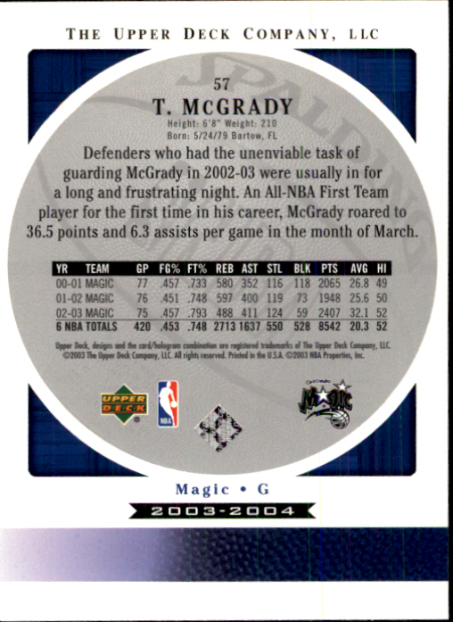 2003/2004 Standing O (Upper Deck) Basketball Part 1 Main Set - Picture 115 of 231