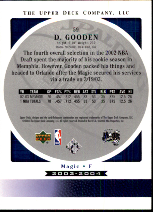 2003/2004 Standing O (Upper Deck) Basketball Part 1 Main Set - Picture 119 of 231