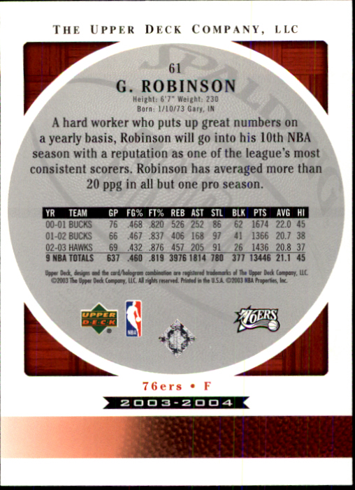 2003/2004 Standing O (Upper Deck) Basketball Part 1 Main Set - Picture 123 of 231