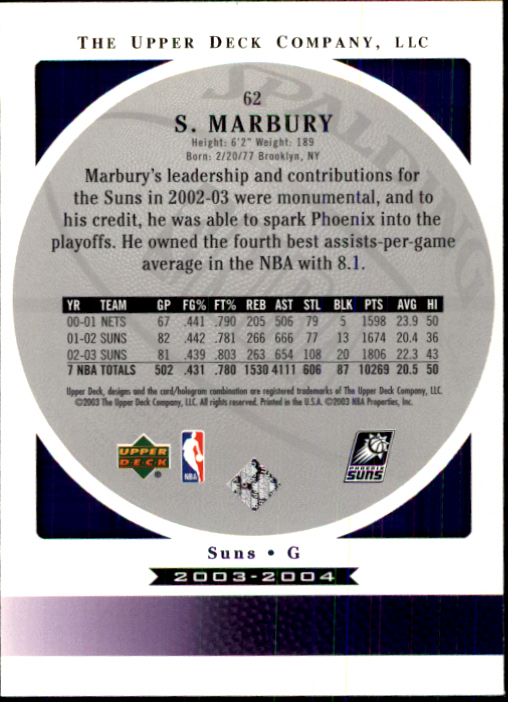 2003/2004 Standing O (Upper Deck) Basketball Part 1 Main Set - Picture 125 of 231