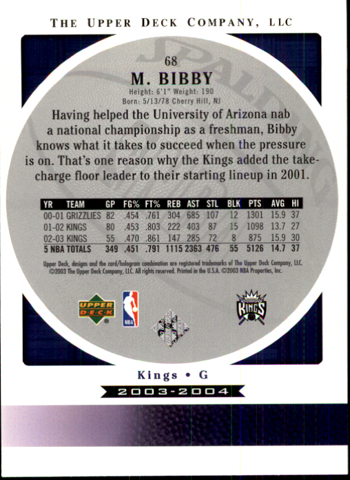 2003/2004 Standing O (Upper Deck) Basketball Part 1 Main Set - Picture 137 of 231