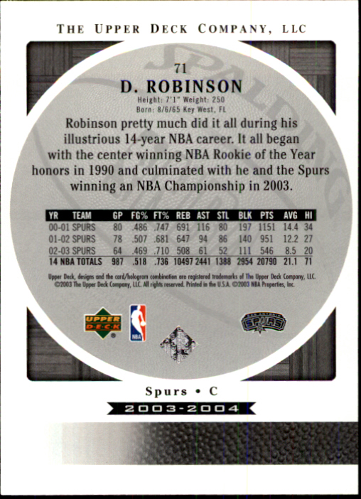 2003/2004 Standing O (Upper Deck) Basketball Part 1 Main Set - Picture 143 of 231