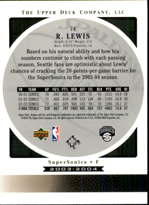 2003/2004 Standing O (Upper Deck) Basketball Part 1 Main Set - Picture 149 of 231