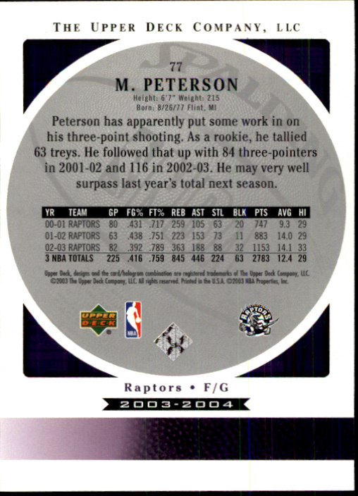 2003/2004 Standing O (Upper Deck) Basketball Part 1 Main Set - Picture 155 of 231