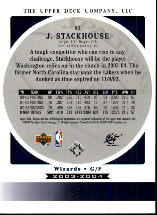 2003/2004 Standing O (Upper Deck) Basketball Part 1 Main Set - Picture 165 of 231
