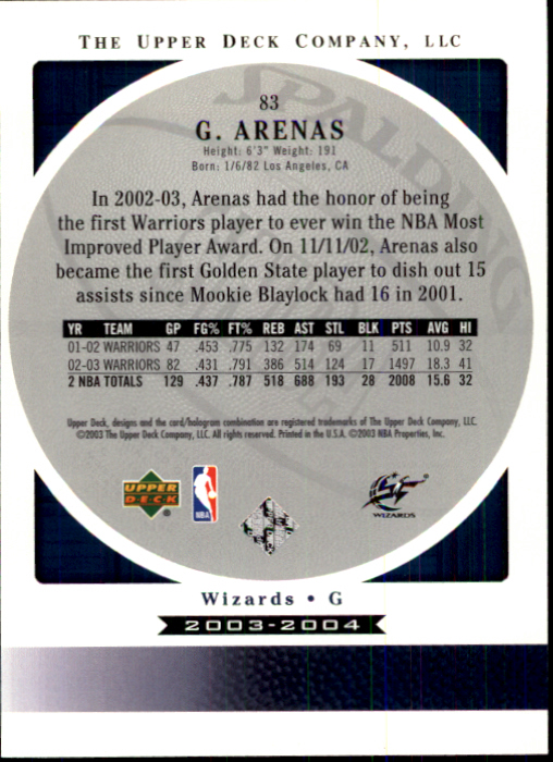 2003/2004 Standing O (Upper Deck) Basketball Part 1 Main Set - Picture 167 of 231