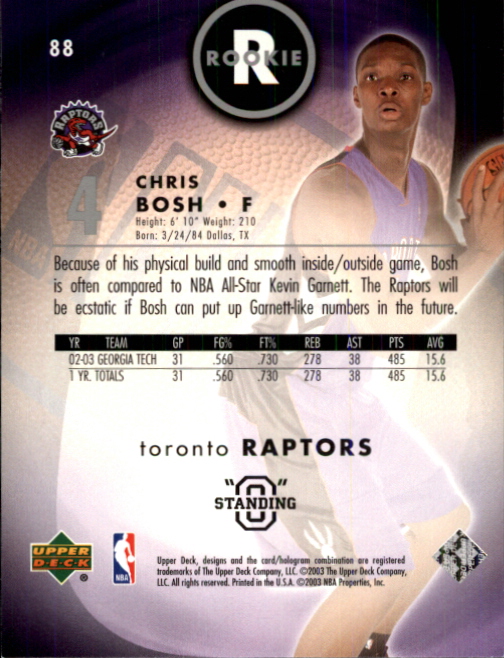 2003/2004 Standing O (Upper Deck) Basketball Part 1 Main Set - Picture 173 of 231