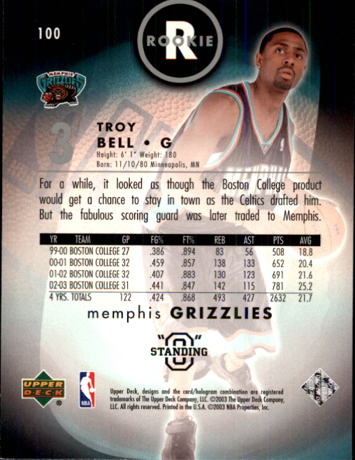 2003/2004 Standing O (Upper Deck) Basketball Part 1 Main Set - Picture 189 of 231
