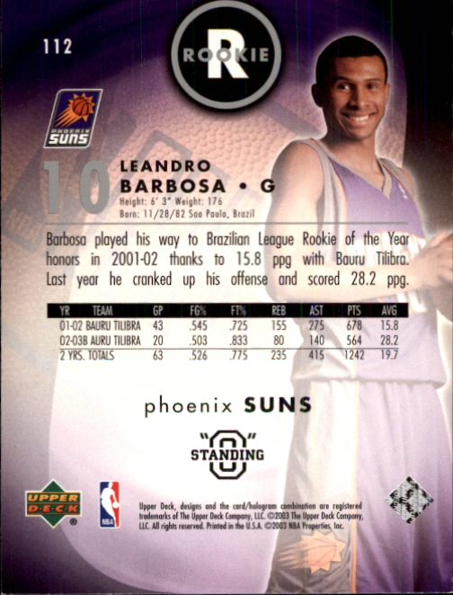 2003/2004 Standing O (Upper Deck) Basketball Part 1 Main Set - Picture 207 of 231