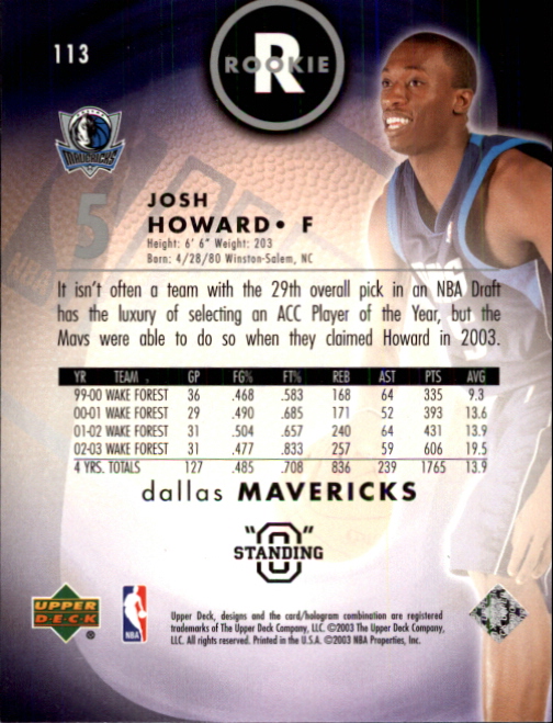 2003/2004 Standing O (Upper Deck) Basketball Part 1 Main Set - Picture 209 of 231