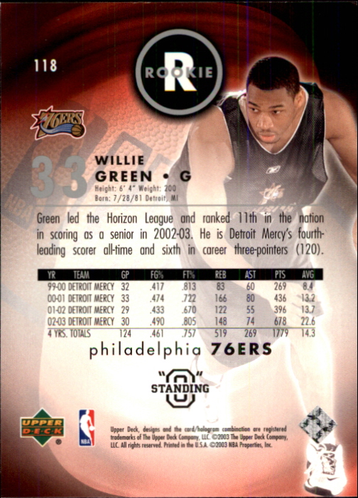 2003/2004 Standing O (Upper Deck) Basketball Part 1 Main Set - Picture 219 of 231