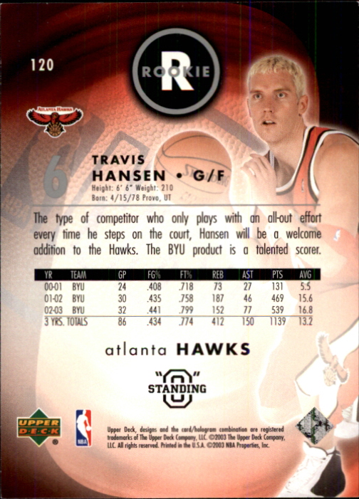 2003/2004 Standing O (Upper Deck) Basketball Part 1 Main Set - Picture 221 of 231