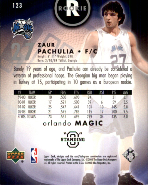 2003/2004 Standing O (Upper Deck) Basketball Part 1 Main Set - Picture 227 of 231