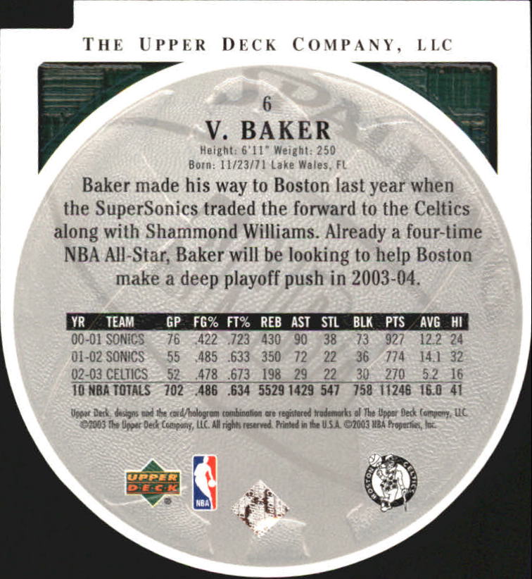 2003/2004 Standing O (Upper Deck) Basketball Part 2 Die Cuts/Embossed - Picture 13 of 173