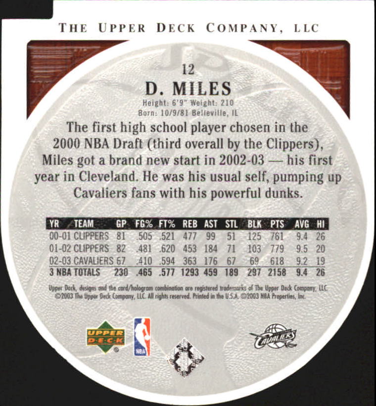 2003/2004 Standing O (Upper Deck) Basketball Part 2 Die Cuts/Embossed - Picture 21 of 173