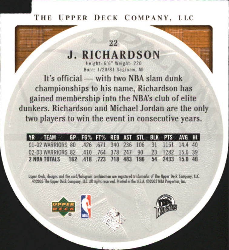 2003/2004 Standing O (Upper Deck) Basketball Part 2 Die Cuts/Embossed - Picture 41 of 173