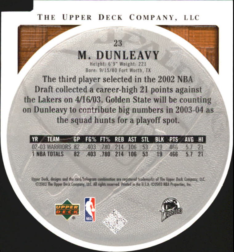 2003/2004 Standing O (Upper Deck) Basketball Part 2 Die Cuts/Embossed - Picture 43 of 173