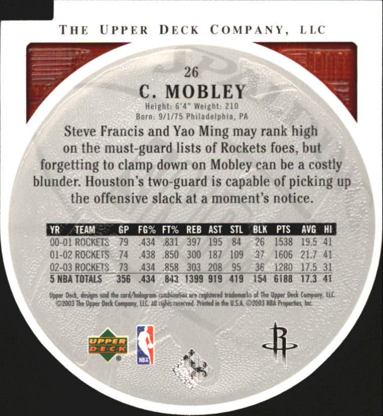 2003/2004 Standing O (Upper Deck) Basketball Part 2 Die Cuts/Embossed - Picture 49 of 173