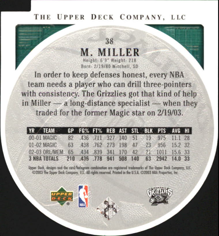 2003/2004 Standing O (Upper Deck) Basketball Part 2 Die Cuts/Embossed - Picture 71 of 173