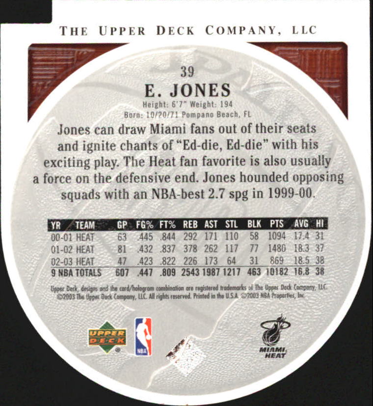 2003/2004 Standing O (Upper Deck) Basketball Part 2 Die Cuts/Embossed - Picture 73 of 173