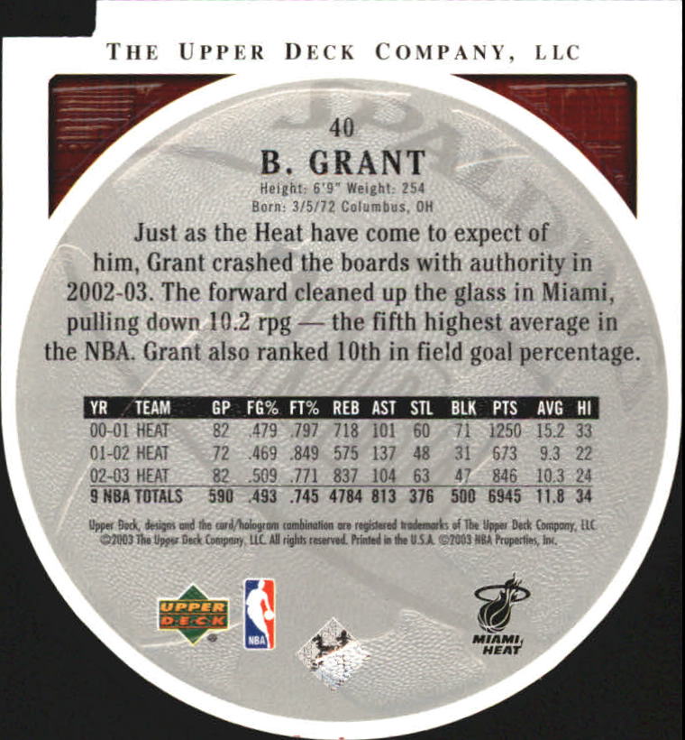 2003/2004 Standing O (Upper Deck) Basketball Part 2 Die Cuts/Embossed - Picture 75 of 173