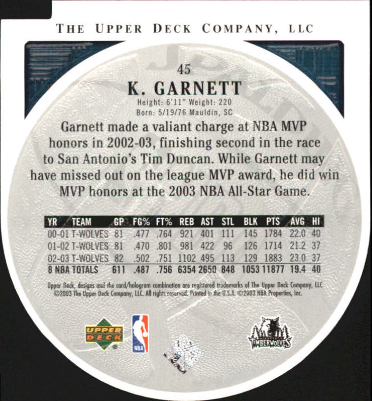 2003/2004 Standing O (Upper Deck) Basketball Part 2 Die Cuts/Embossed - Picture 85 of 173