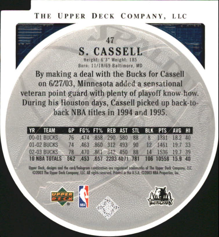 2003/2004 Standing O (Upper Deck) Basketball Part 2 Die Cuts/Embossed - Picture 89 of 173