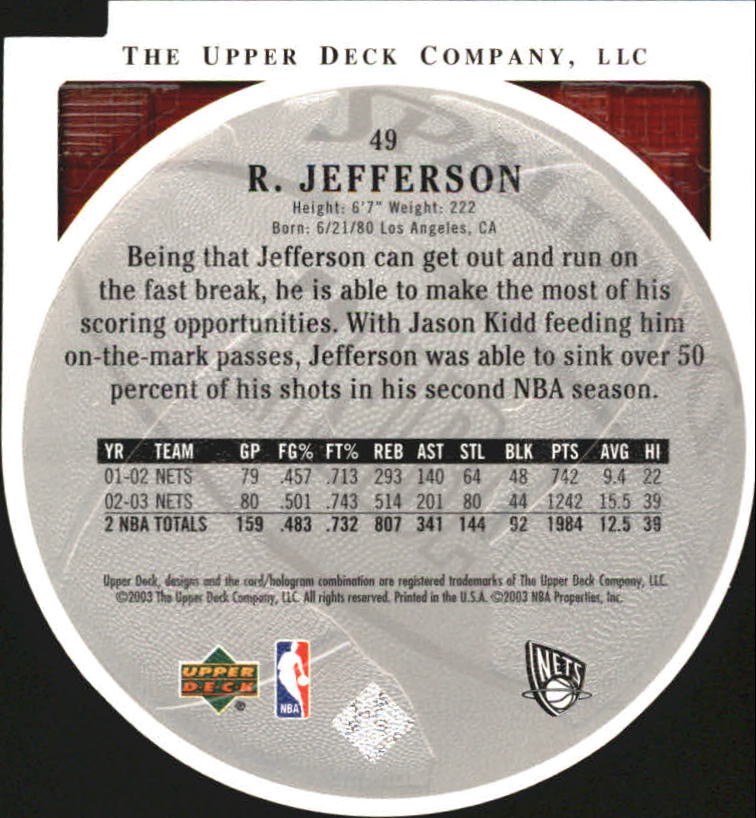 2003/2004 Standing O (Upper Deck) Basketball Part 2 Die Cuts/Embossed - Picture 93 of 173
