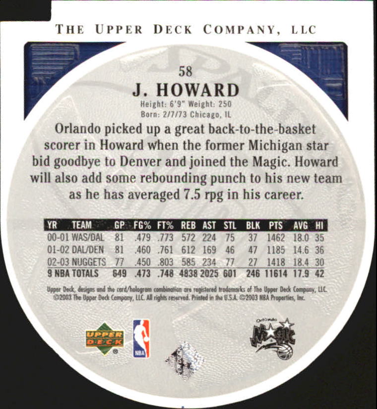 2003/2004 Standing O (Upper Deck) Basketball Part 2 Die Cuts/Embossed - Picture 109 of 173