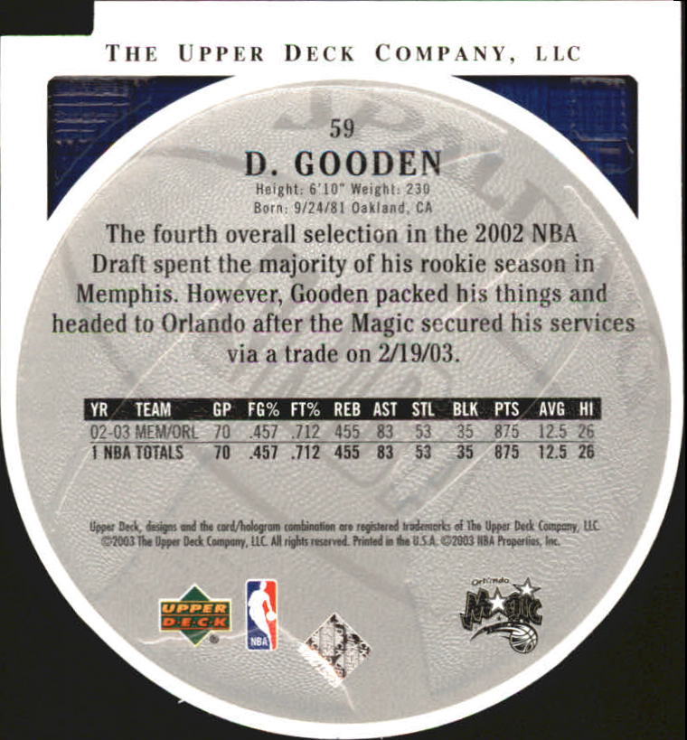 2003/2004 Standing O (Upper Deck) Basketball Part 2 Die Cuts/Embossed - Picture 111 of 173