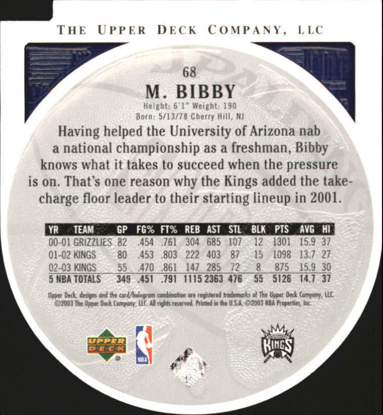 2003/2004 Standing O (Upper Deck) Basketball Part 2 Die Cuts/Embossed - Picture 127 of 173