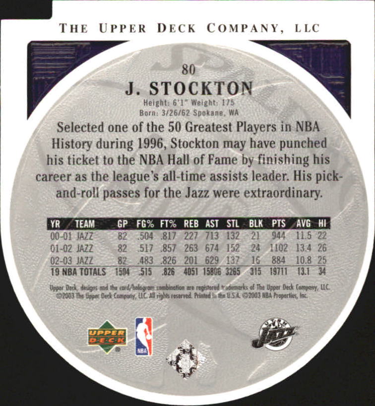 2003/2004 Standing O (Upper Deck) Basketball Part 2 Die Cuts/Embossed - Picture 151 of 173